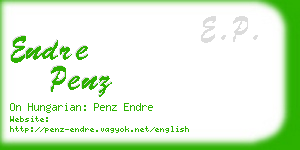 endre penz business card